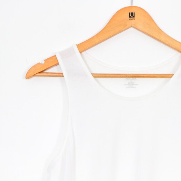 *a.n.a White Tank Top with Lace Trim - Picture 5 of 8